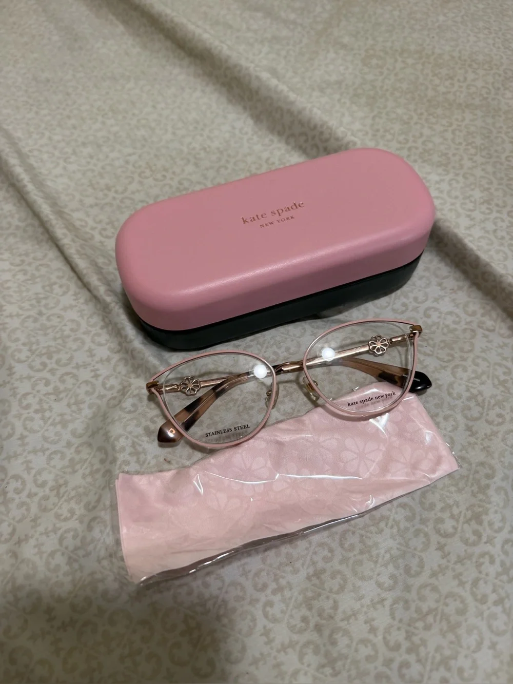 kate spade Pink and Gold Cat-Eye Reading Glasses